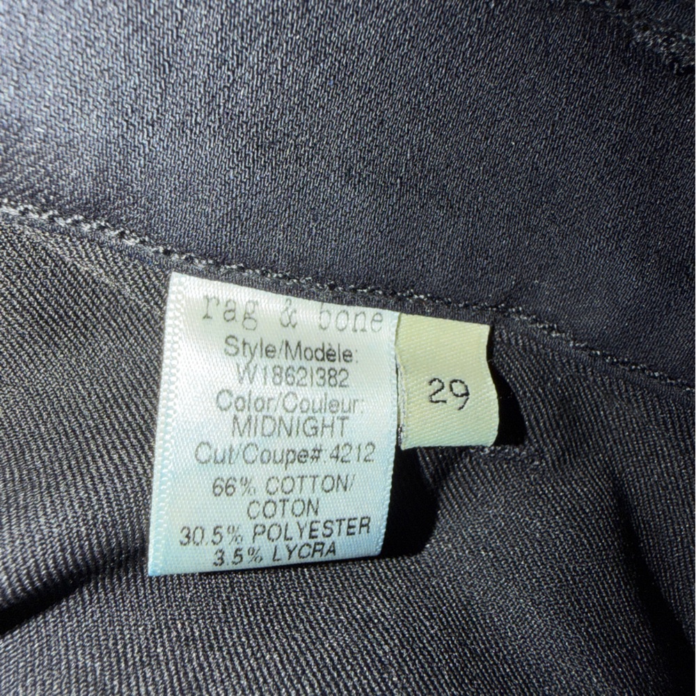Rag & Bone Black side-zip skinny Jeans - Picture 5 of 5